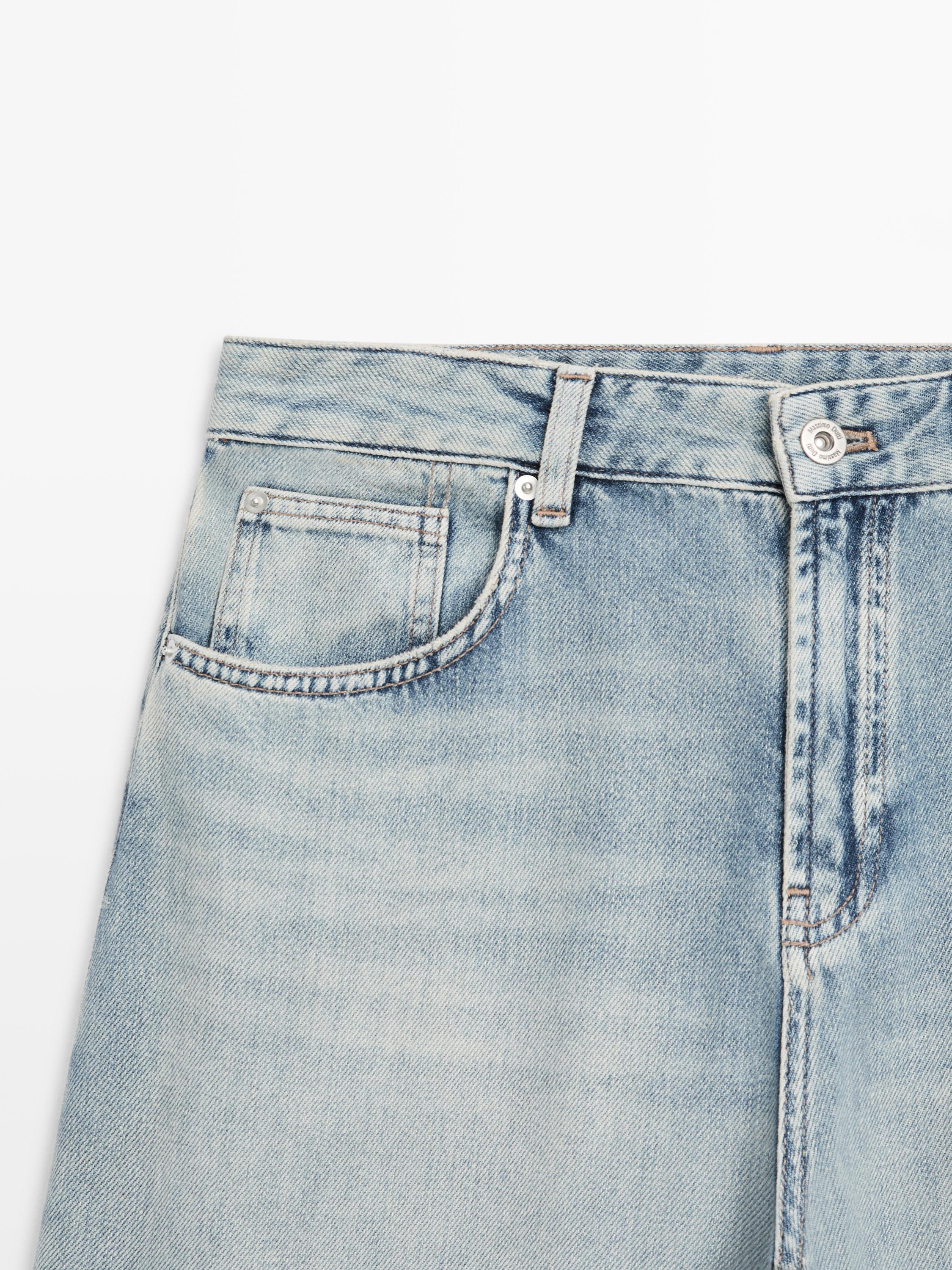 High-waist barrel fit jeans